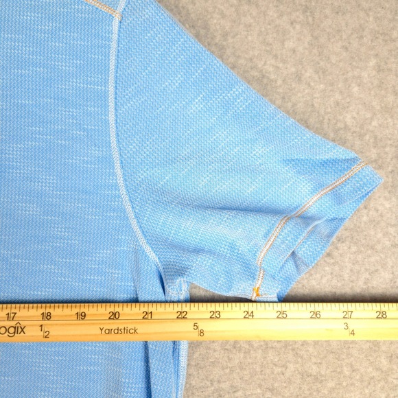 Tommy Bahama IslandZone V-Neck T-Shirt Moisture Wicking‎ Light Blue Size M - Picture 5 of 6